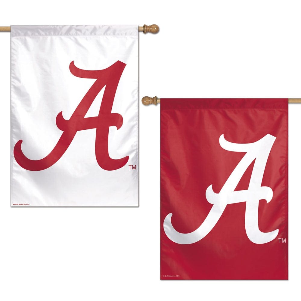 Alabama Crimson Tide Flag A Logo 2 Sided Vertical Banner heartlandflags