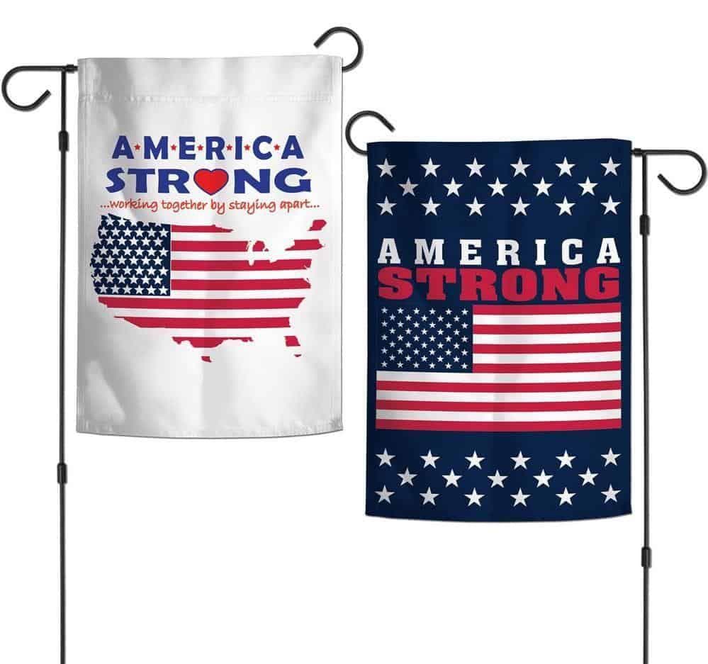 America Strong Garden Flag 2 Sided Working Together heartlandflags