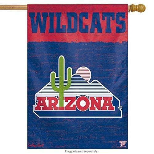 Arizona Wildcats Flag Throwback Logo Vertical Banner heartlandflags