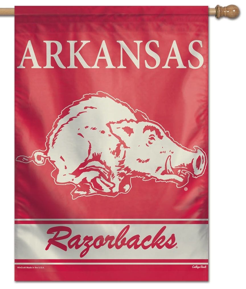 Arkansas Razorback Banner Throwback Logo House Flag heartlandflags