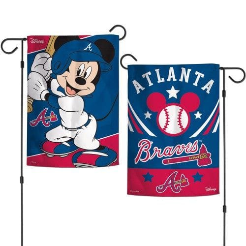 Atlanta Braves Garden Flag 2 Sided Mickey Mouse heartlandflags