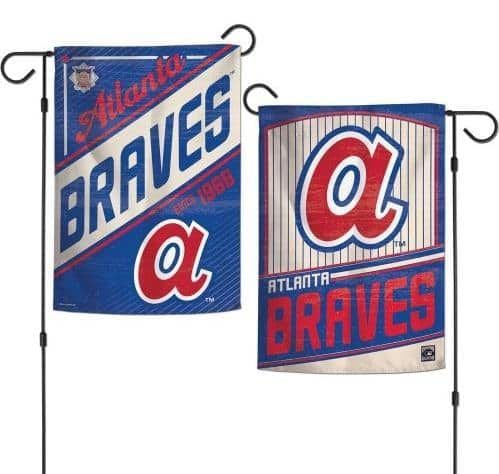 Atlanta Braves Garden Flag 2 Sided Throwback Logo heartlandflags