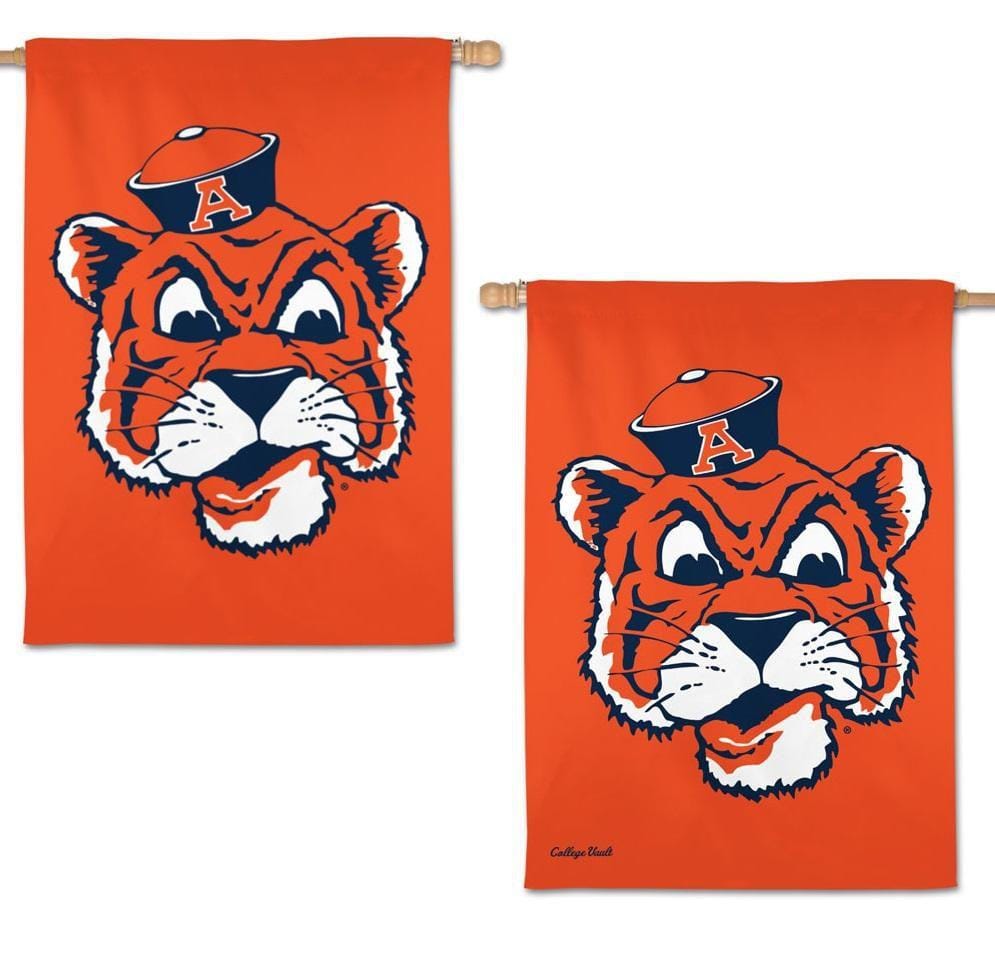 Auburn Tigers Flag 2 Sided Aubie Logo Orange heartlandflags