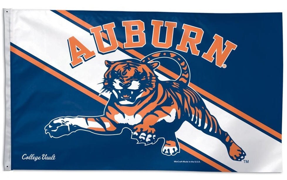 Auburn University Flag 3x5 Throwback Tiger Logo heartlandflags