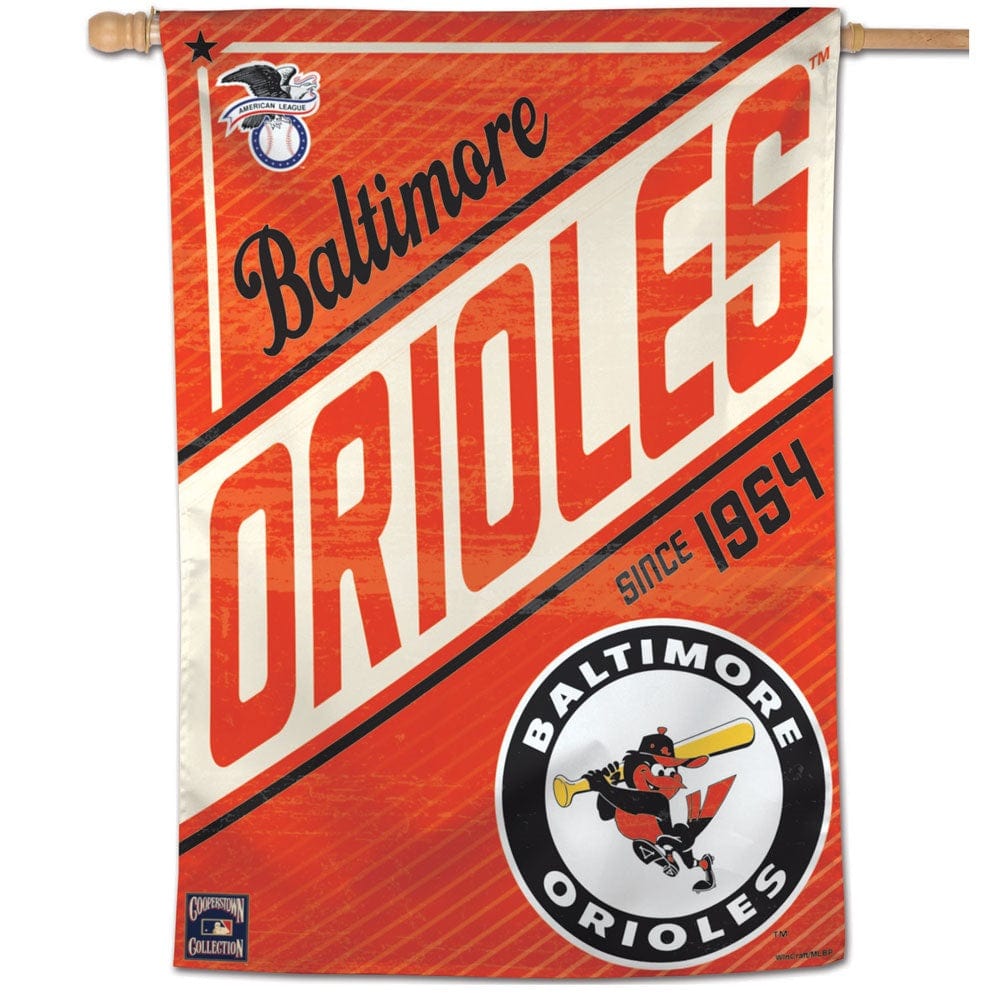 Baltimore Orioles Cooperstown Banner Throwback Logo heartlandflags