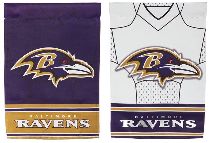 Baltimore Ravens Garden Flag 2 Sided Foil Jersey heartlandflags