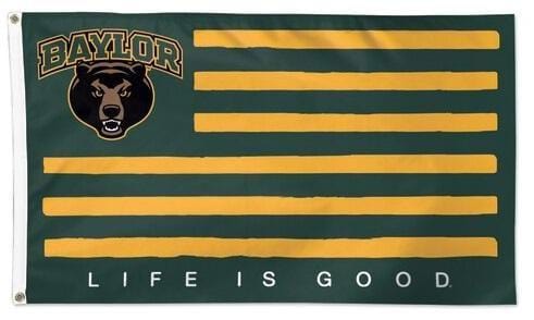 Baylor University Flag 3x5 Life Is Good Striped heartlandflags