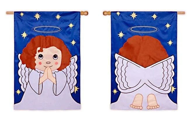 Blessed Angel Banner 2 Sided Applique Flag heartlandflags