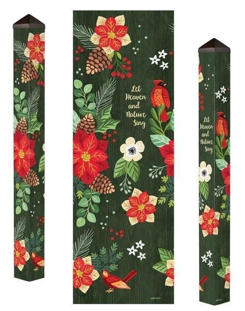 Boho Christmas Art Pole Painted Peace 60 Inches Tall heartlandflags