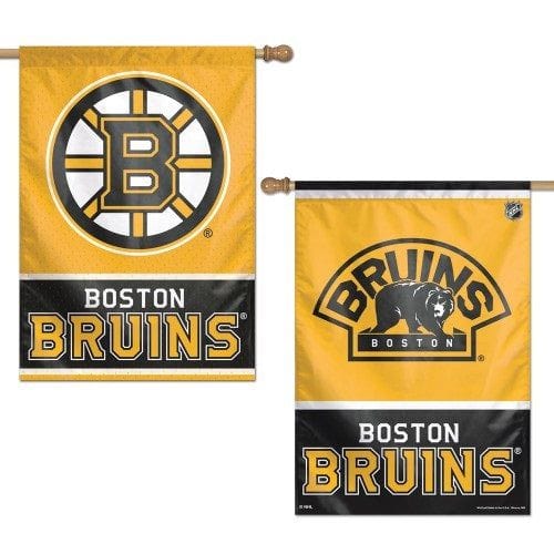 Boston Bruins Banner 2 Sided Double Logo Flag heartlandflags