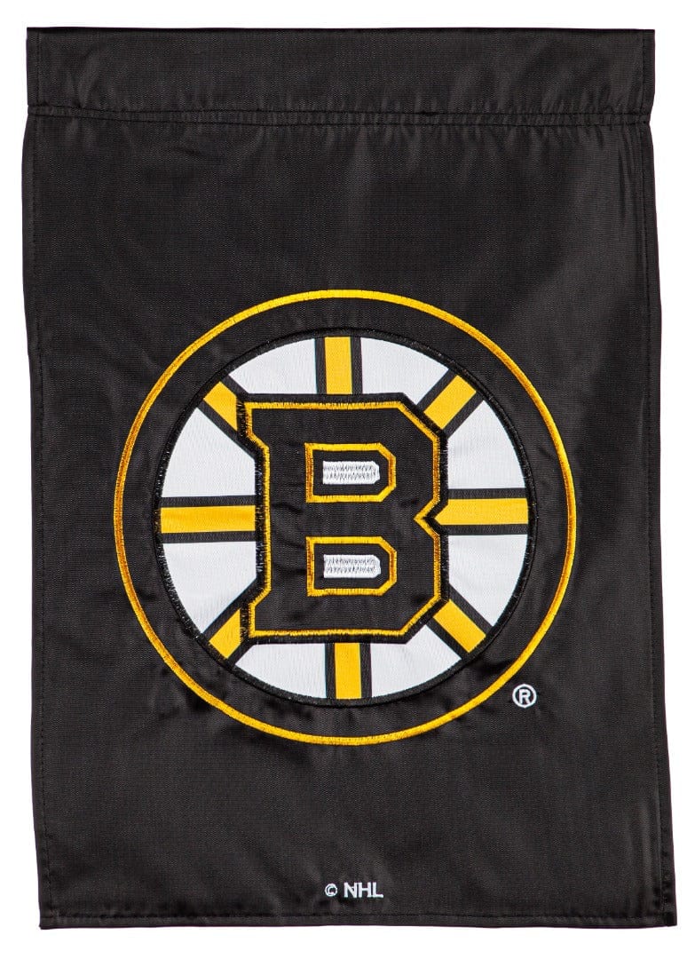 Boston Bruins Garden Flag 2 Sided Applique Logo heartlandflags