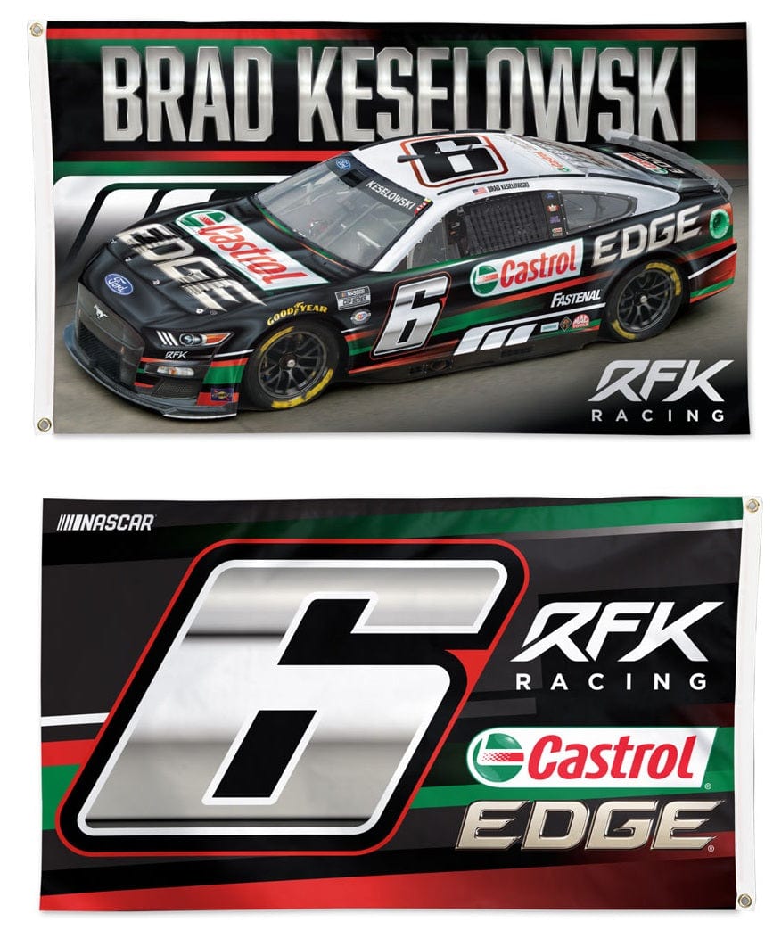 Brad Keselowski Flag 2 Sided 3x5 Castrol Edge heartlandflags