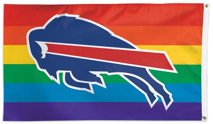 Buffalo Bills Flag 3x5 Pride Rainbow heartlandflags