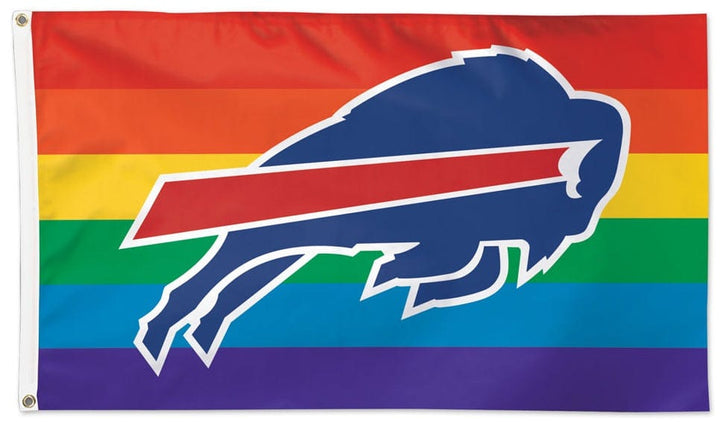 Buffalo Bills Flag 3x5 Pride Rainbow heartlandflags