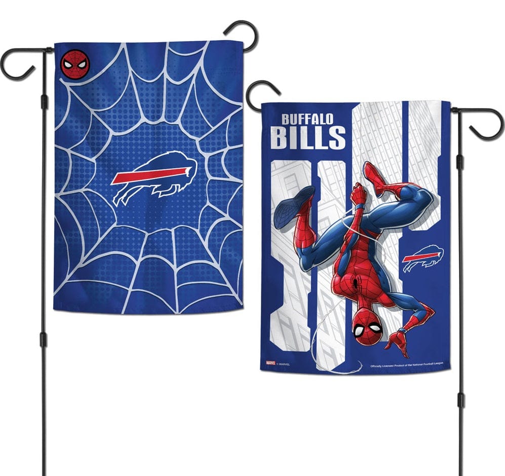 Buffalo Bills Garden Flag 2 Sided Spiderman heartlandflags