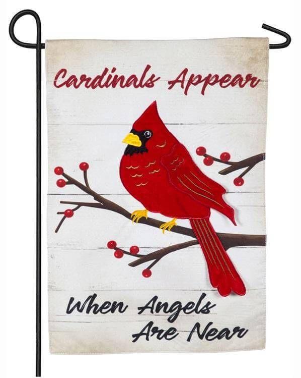 Cardinals Appear When Angels Are Near Garden Flag 2 Sided heartlandflags