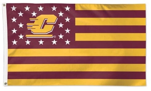 Central Michigan University Flag 3x5 Americana Stars and Stripes heartlandflags