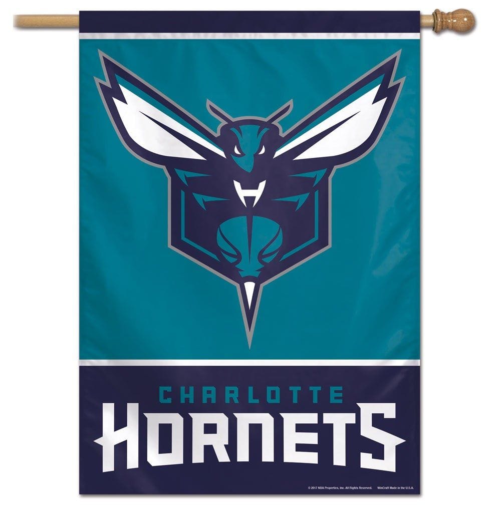 Charlotte Hornets Flag Vertical Logo Banner heartlandflags