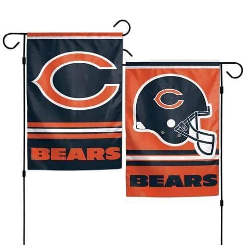 Chicago Bears Garden Flag 2 Sided Orange Logo heartlandflags