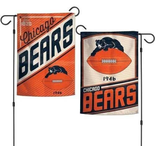 Chicago Bears Garden Flag 2 Sided Retro Classic Logo heartlandflags