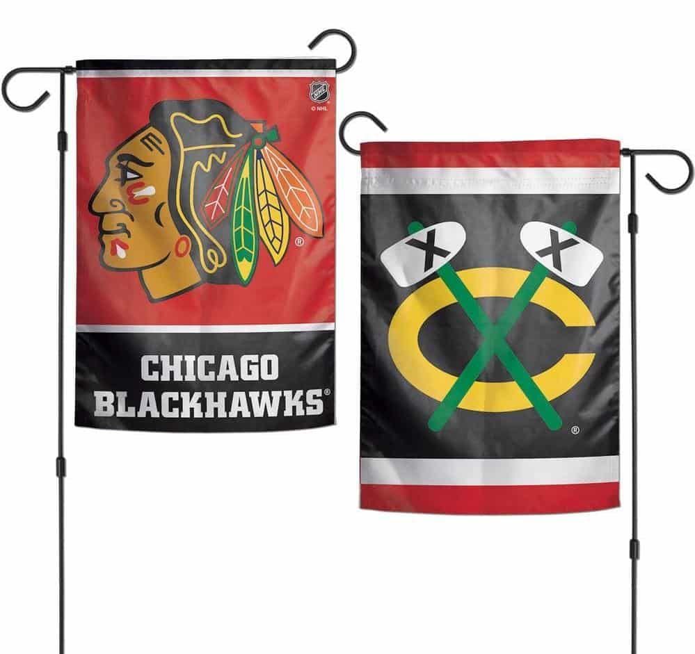 Chicago Blackhawks 2 Sided Garden Flag Logo heartlandflags