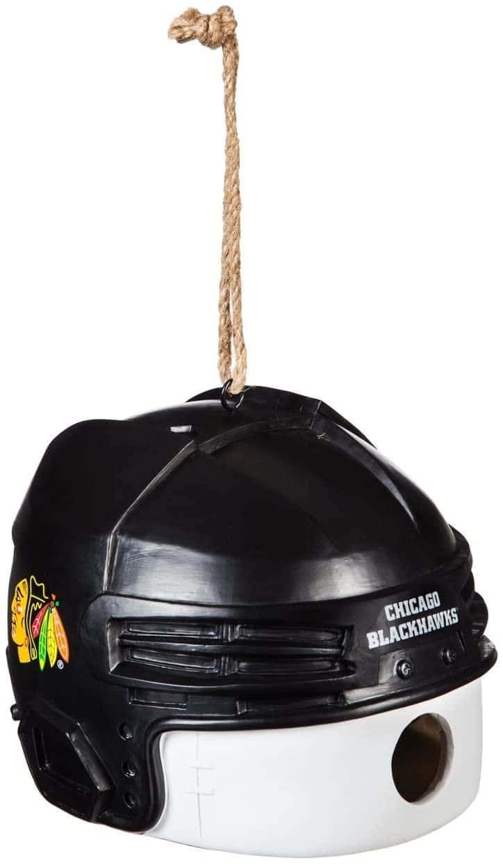 Chicago Blackhawks Goalie Helmet Hanging Birdhouse heartlandflags