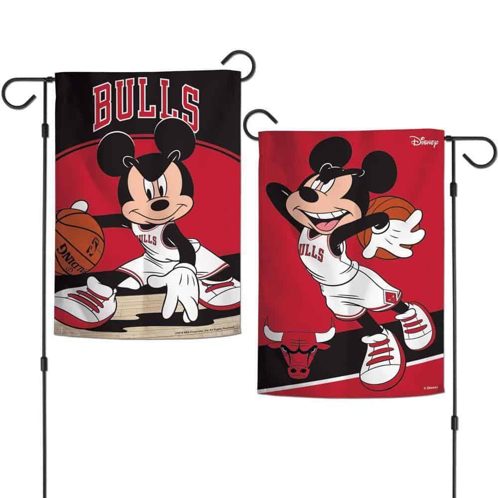 Chicago Bulls Garden Flag 2 Sided Mickey Mouse heartlandflags