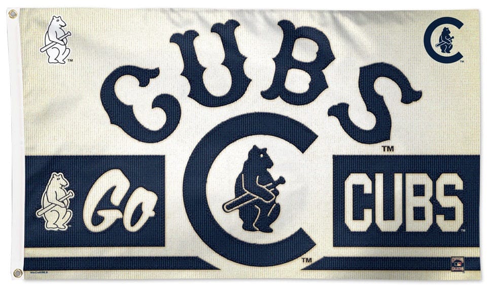 Chicago Cubs Flag 3x5 Retro Logo Field Of Dreams heartlandflags