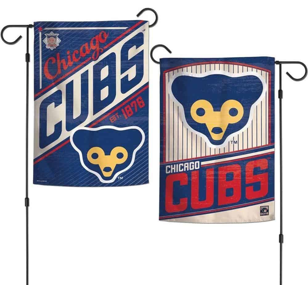 Chicago Cubs Garden Flag 2 Sided Cooperstown Logo heartlandflags