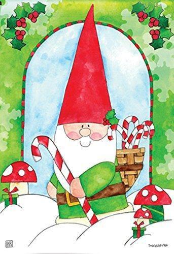 Christmas Gnome for the Holidays Flag 2 Sided House Banner heartlandflags