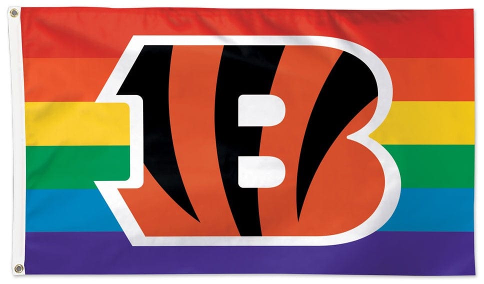 Cincinnati Bengals Flag 3x5 Rainbow Pride heartlandflags