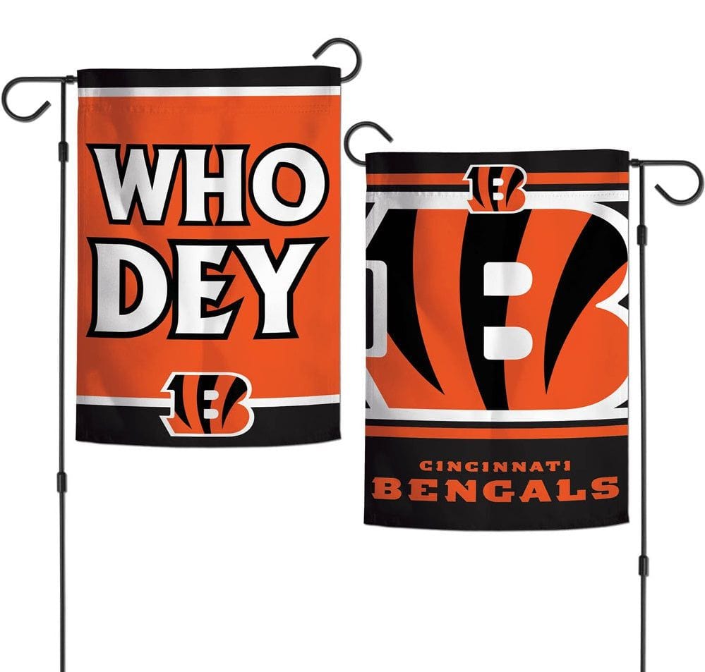 Cincinnati Bengals Garden Flag 2 Sided Who Dey Slogan heartlandflags