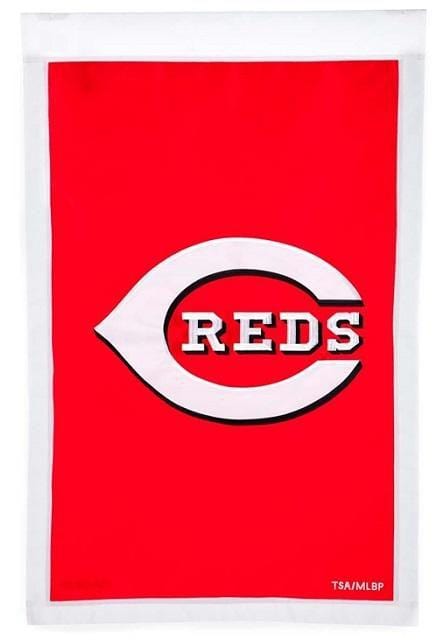 Cincinnati Reds Flag 2 Sided Applique Vertical House Banner heartlandflags