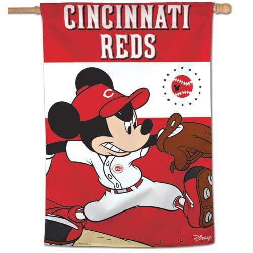 Cincinnati Reds Flag Mickey Mouse Baseball House Banner heartlandflags