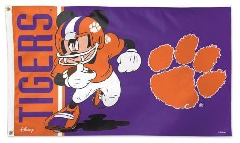 Clemson Tigers Flag 3x5 Mickey Mouse Disney Football heartlandflags