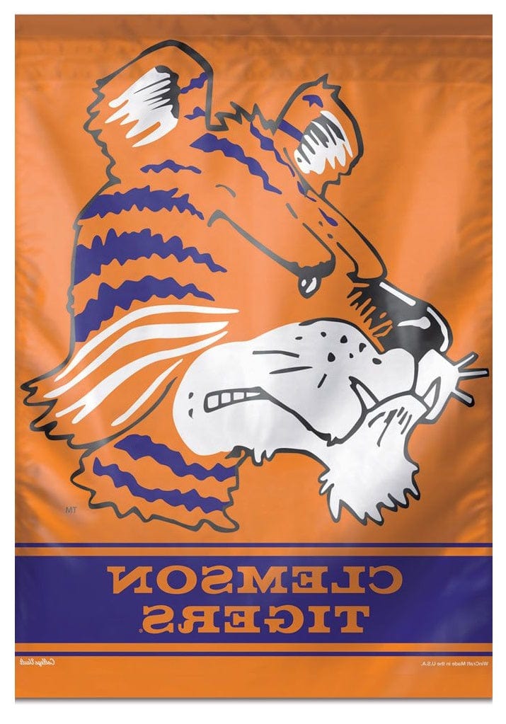 Clemson Tigers Flag Classic Retro Logo House Banner heartlandflags