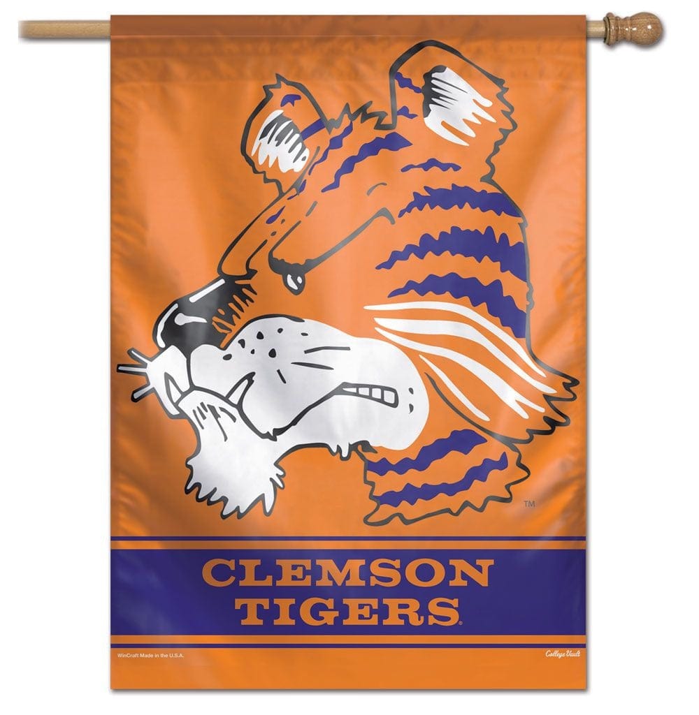 Clemson Tigers Flag Classic Retro Logo House Banner heartlandflags