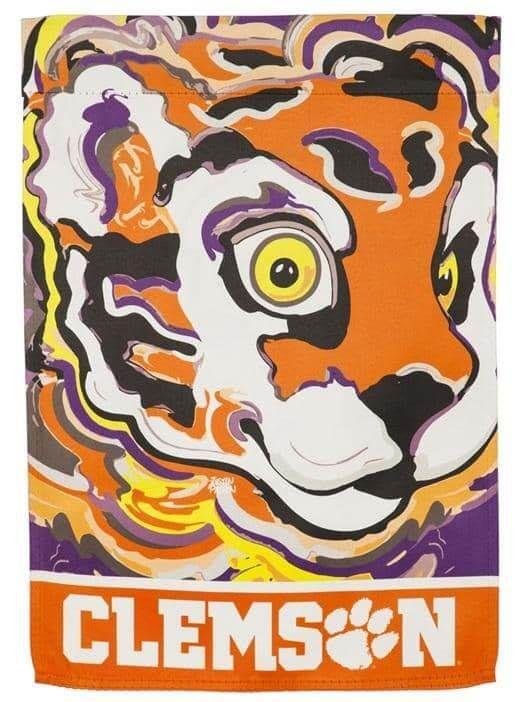 Clemson Tigers Garden Flag 2 Sided Justin Patten The Tiger heartlandflags