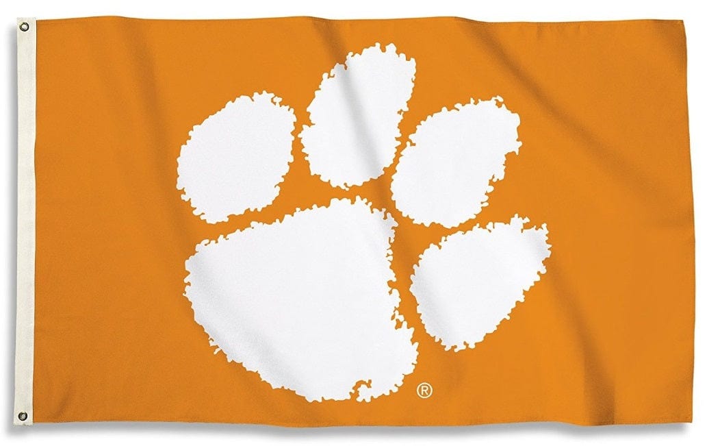 Clemson Tigers Paw Flag 2 Sided 3x5 heartlandflags