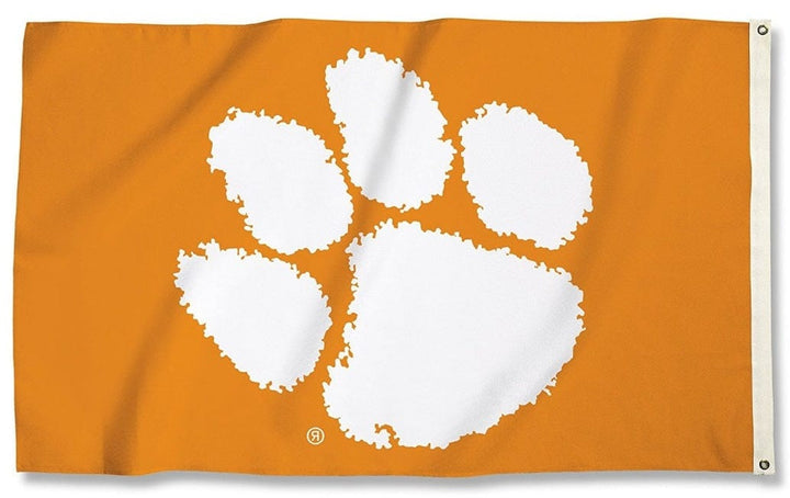 Clemson Tigers Paw Logo Flag Orange 3x5 Grommets heartlandflags