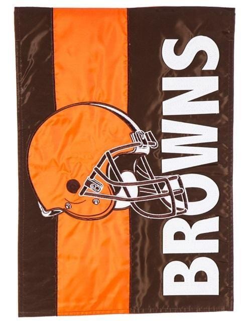 Cleveland Browns Garden Flag 2 Sided Embellished Logo heartlandflags