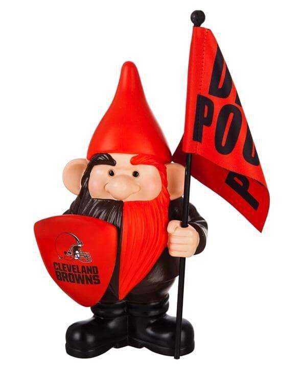 Cleveland Browns Gnome with Flag Dawg Pound heartlandflags