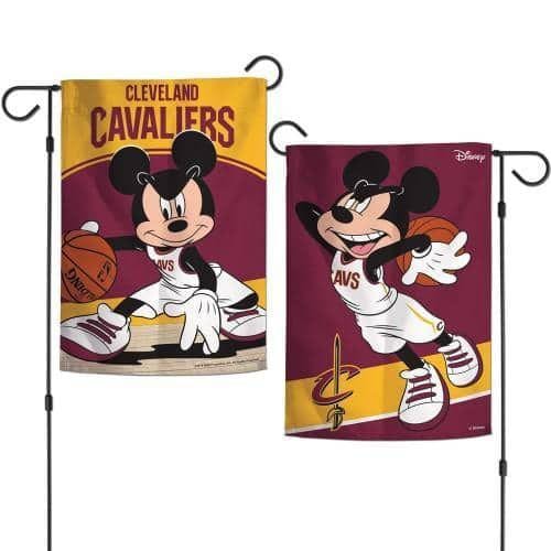 Cleveland Cavaliers Garden Flag Mickey Mouse 2 Sided heartlandflags