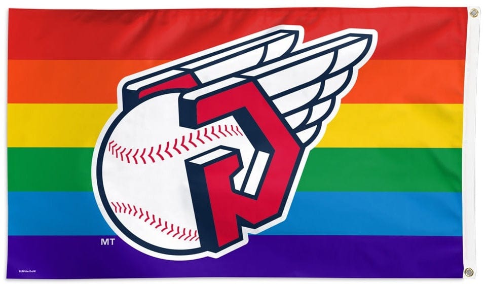 Cleveland Guardians Flag 3x5 Rainbow Pride heartlandflags