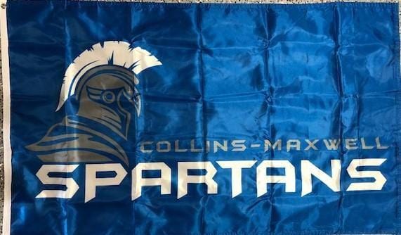 Collins Maxwell Flag 2 Sided 3x5 Spartans heartlandflags