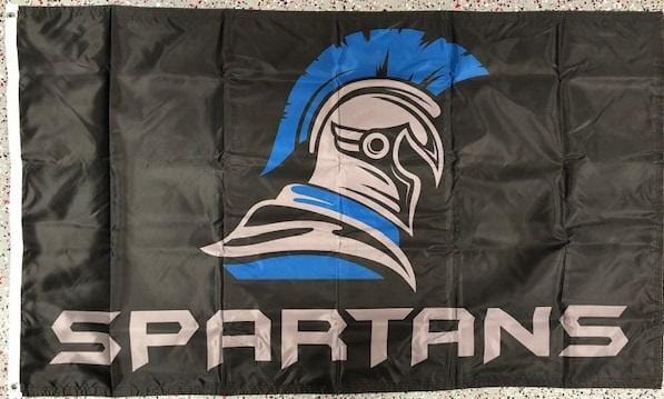 Collins-Maxwell Spartans Flag 2 Sided 3x5 Black heartlandflags