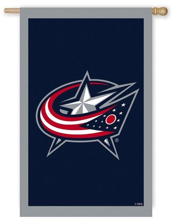 Columbus Blue Jackets Banner 2 Sided House Flag Applique heartlandflags