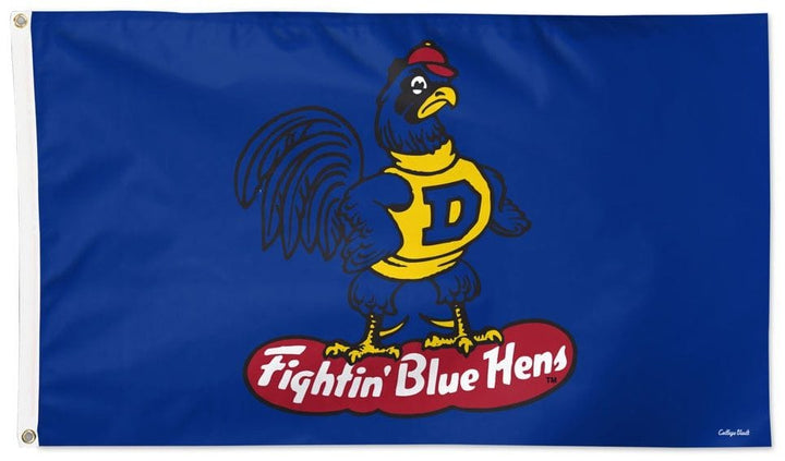 Delaware Fighting Hens Flag 3x5 Retro Logo heartlandflags