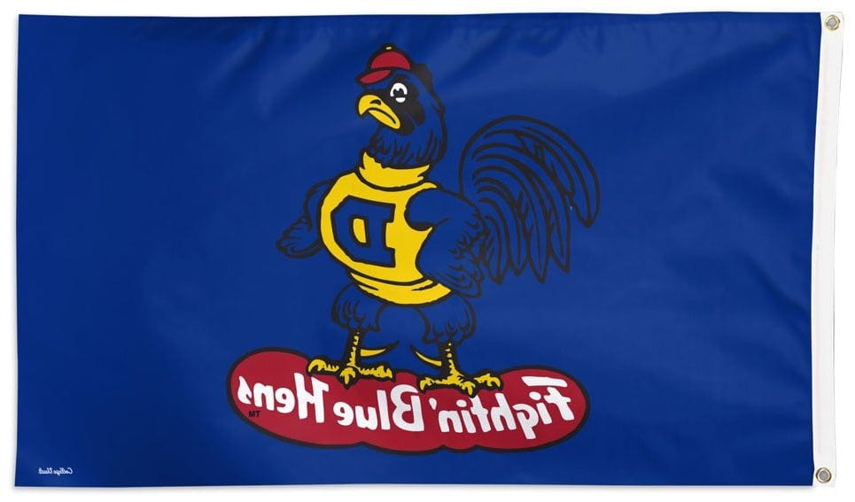 Delaware Fighting Hens Flag 3x5 Retro Logo heartlandflags