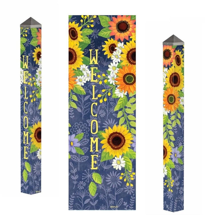 Denim Garden Art Pole 5 Feet Tall Welcome heartlandflags